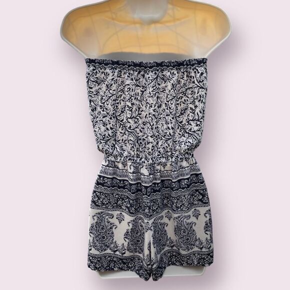 Angie Tan and Black Elephant Romper Size Medium - Picture 2 of 4
